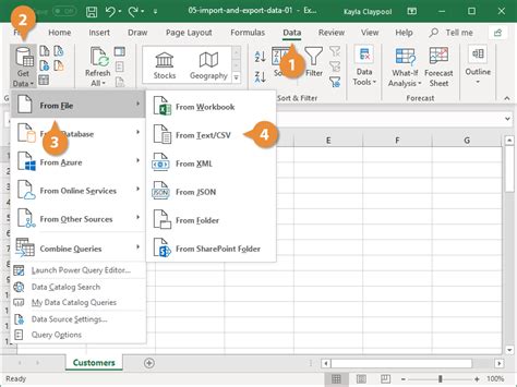 Import and Export using Excel .